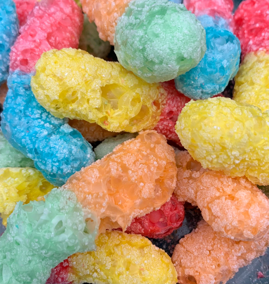 Sour Gummy Worms - Freeze Dried Candy- 1oz bag- $9.99 Freese Dried Candy 